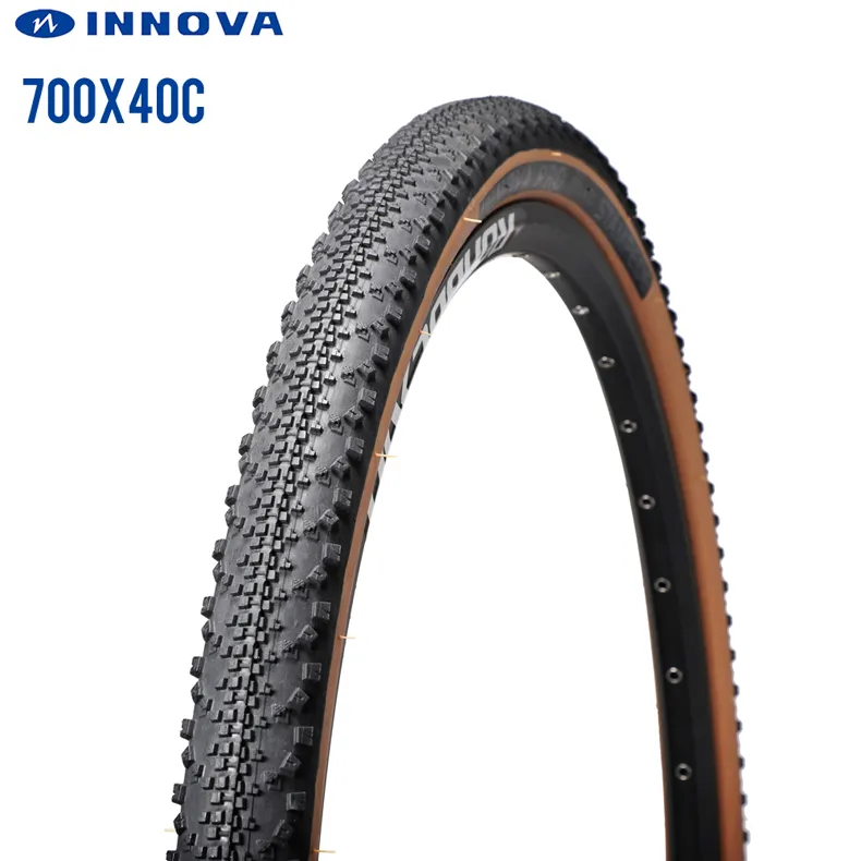 2-Pack 700x35c Bike Tires - Brown Sidewall Gravel & Road Bike Tires With Puncture Protection