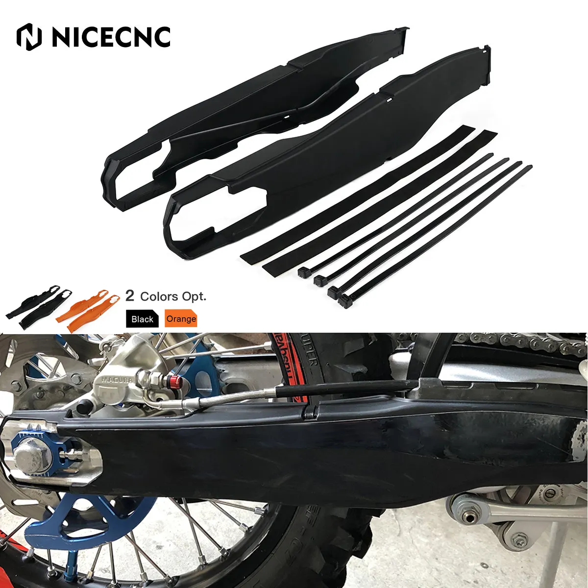 AUDSNI Protezioni Forcella Per Husqvarna 125-501 TE/FE/TX/FX/TC/FC 2016-2024 – Coppia In Bianco, 360 Mm, Antifango