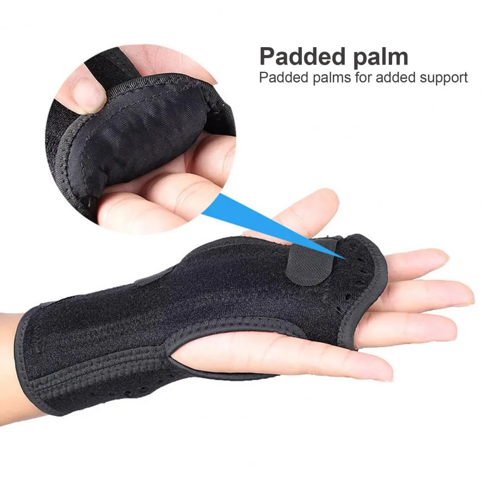 Arthritis Sprain Easy Cleaning Sport Wrist Support Bracer Black Wrist Bracer Skin-friendly for Athlete