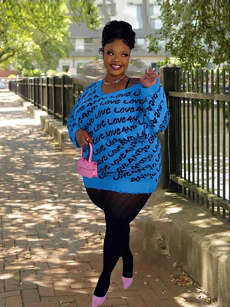 セーター特大のレディースプルオーバー長袖ニットトッププラスサイズの女性衣類かぎ針編みのセーター卸売バルクドロップシッピング