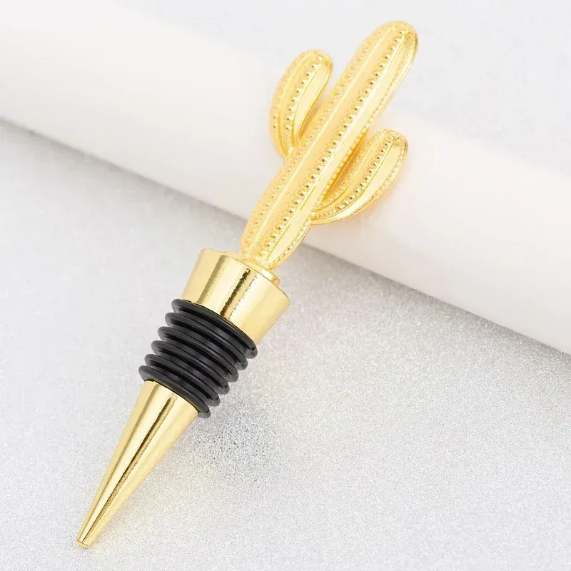 Bar Accessories Christmas Party Gift Cactus Wine Stopper Zink Alloy Gold Wine Bottle Stoppers Decoraties voor Bar Restaurant