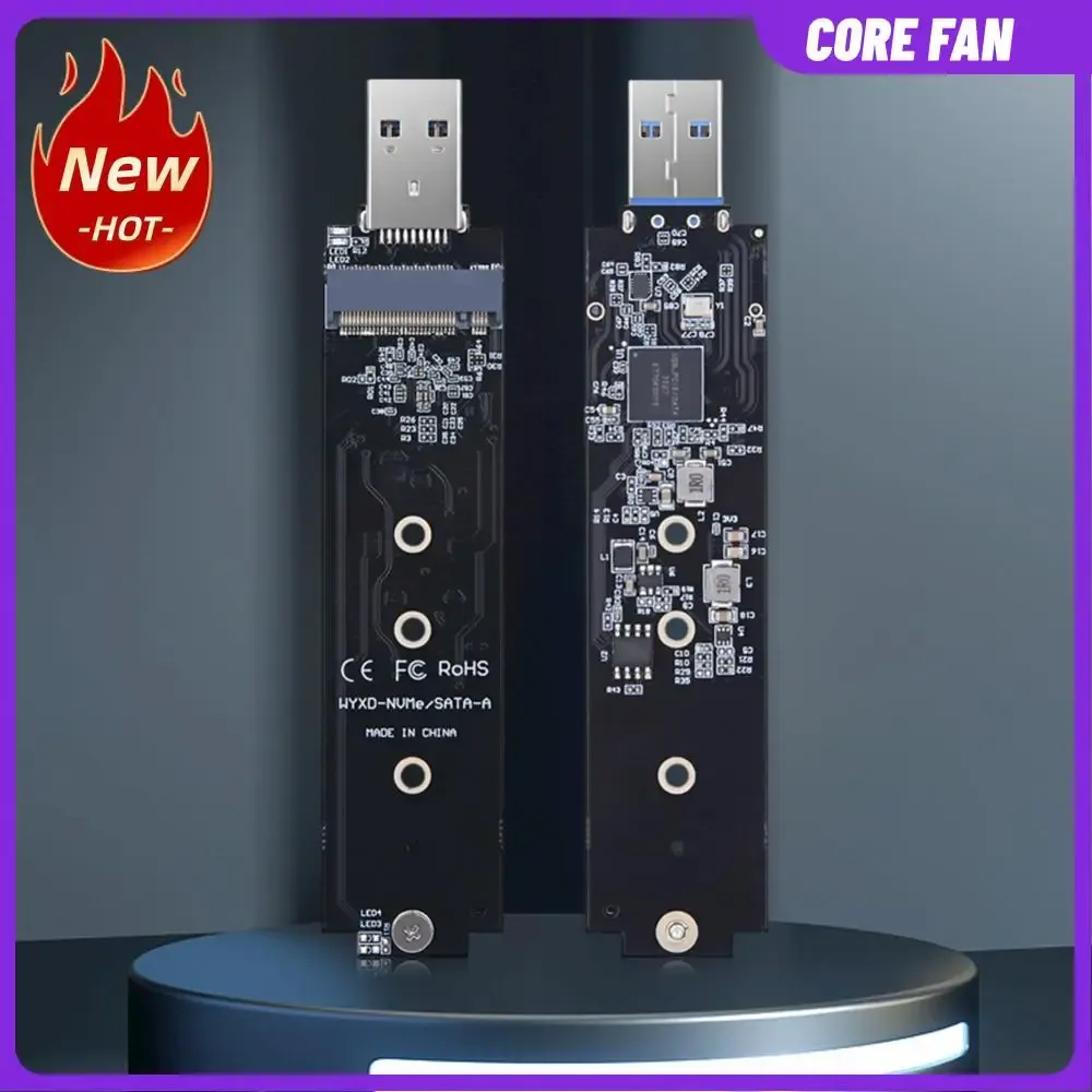 Корпус M2 NVME Adapter Adapter Converter B+M Key/M Ключ M2 до USB 3.1 SSD Riser Card Board 10 Гбит/с USB3.1 Gen 2 для Samsung 970 960 Series