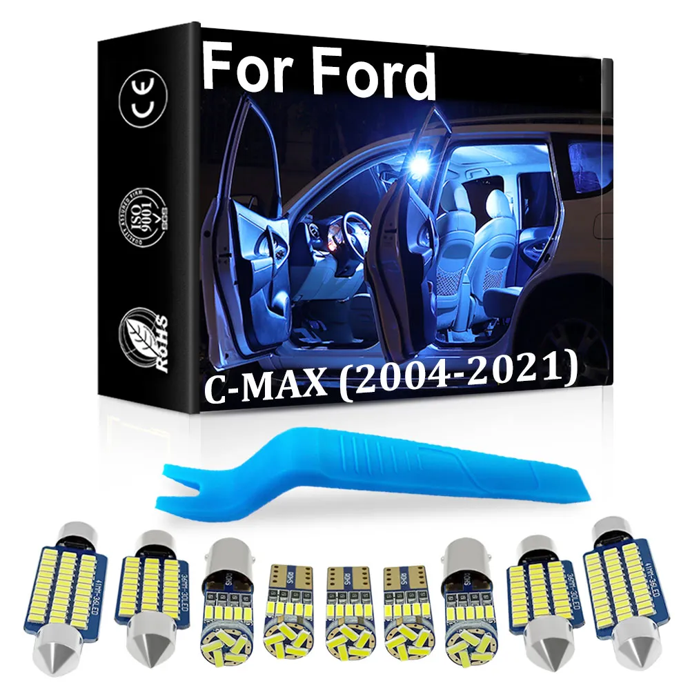 Fordons canbus interiör LED-ljus för ford cmax c max 2004-2021 MAP DOME Vanity Mirror Trunk Car Inomhuslampa Auto delar