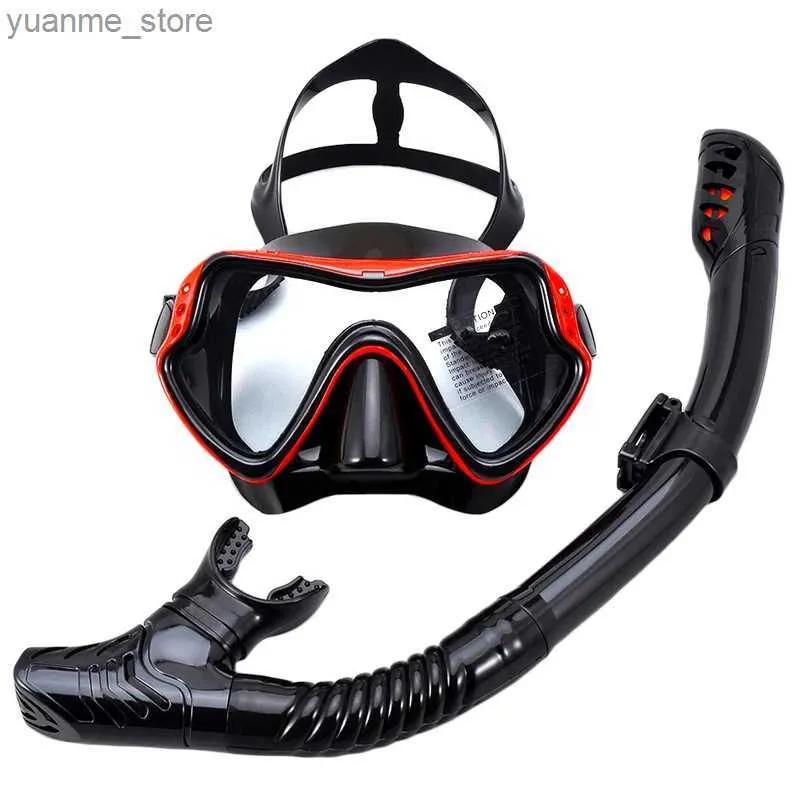 Dalış Maskeleri Profesyonel Tüplü Dalış Maskeleri Şnorkel Seti Yetişkin Silikon Etek Boz Anti Gözlük Gözlükleri Yüzme Havuzu Ekipmanları Y240410Y2404180W39