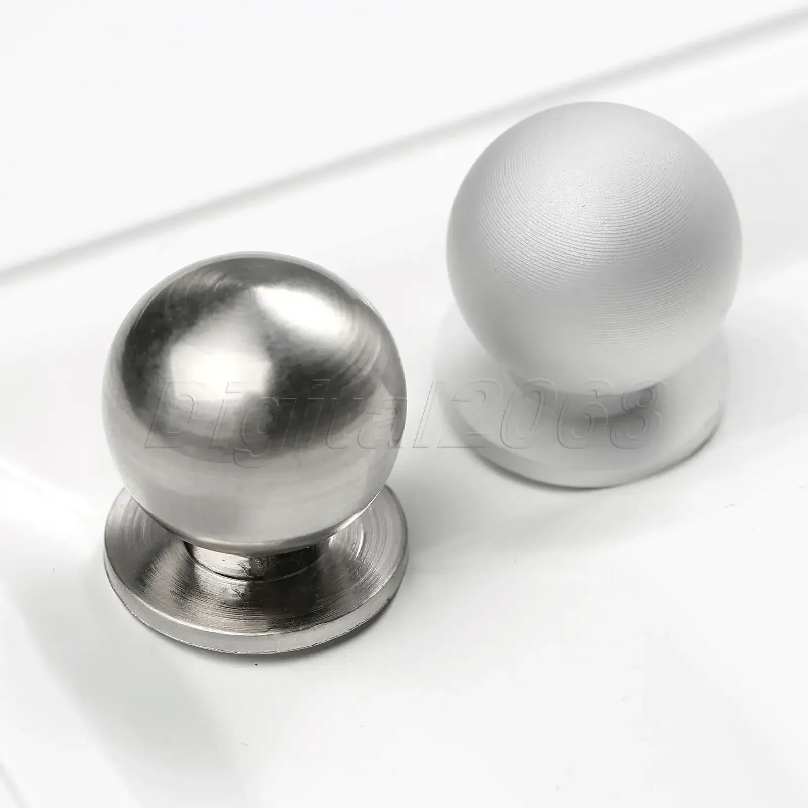 bowarepro Silver Round Doorknob Metal Furniture Cabinets Door Handle Drawer Cabinet Wardrobe Cupboard Ball Pull Handles & Knobs