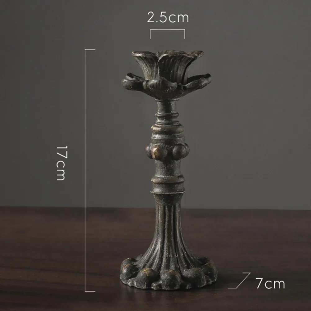 Candlestick Resin Accessory Retro Holder French Sconce Candlestick Home Decor Gifts