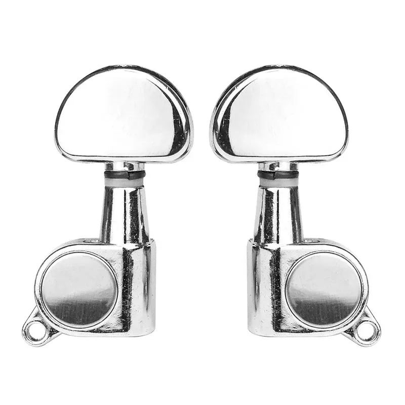 1 Defina os sintonizadores de travamento de guitarra, tunes de mecanismo de guitarra elétrica Tunners Tuning Tuning Pegs Chrome Silver