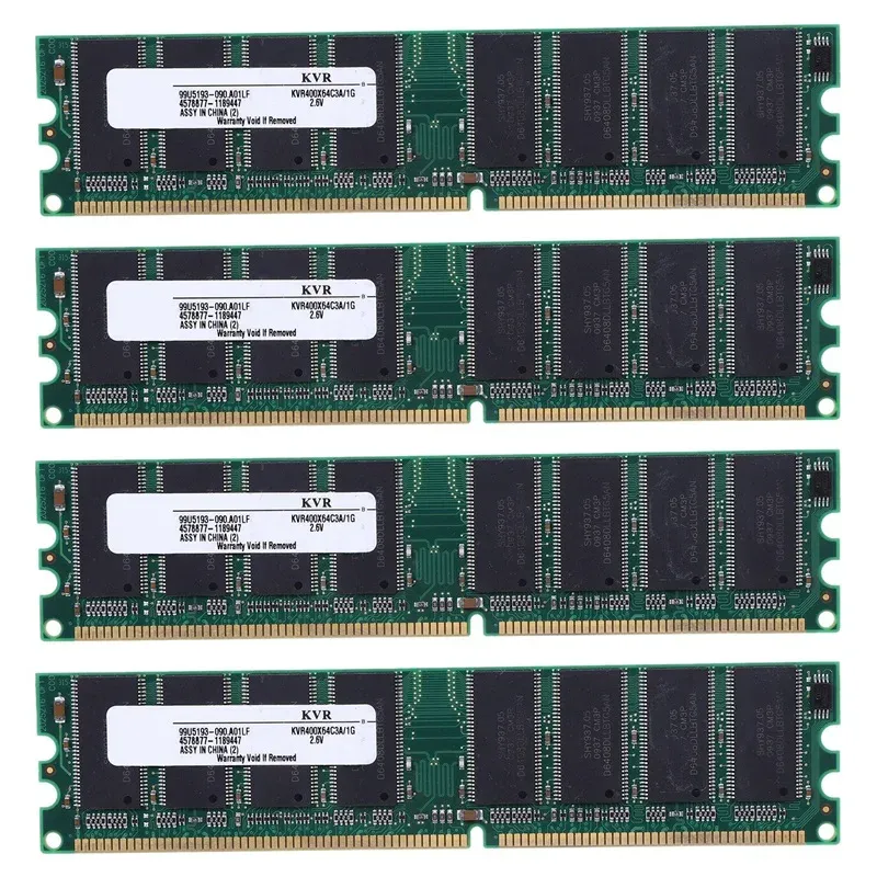 Drives 4x 2,6 V DDR 400MHz 1 Go de mémoire 184pins PC3200 Desktop pour RAM CPU GPU APU NONECC CL3 DIMM