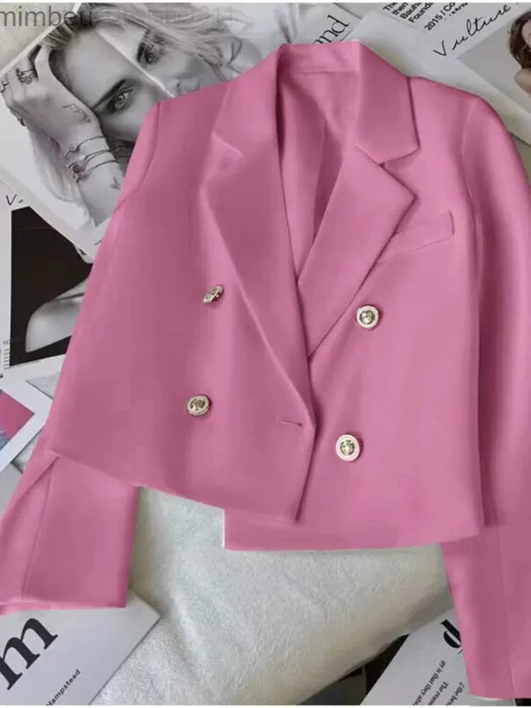 Damespakken Blazers Dames Koreaanse versie Slim Fit Blazers Fashion Top Suits Long Sleeve Casual woon -werkverkeer Jackets voor Office Lady Officiële kleding C240410