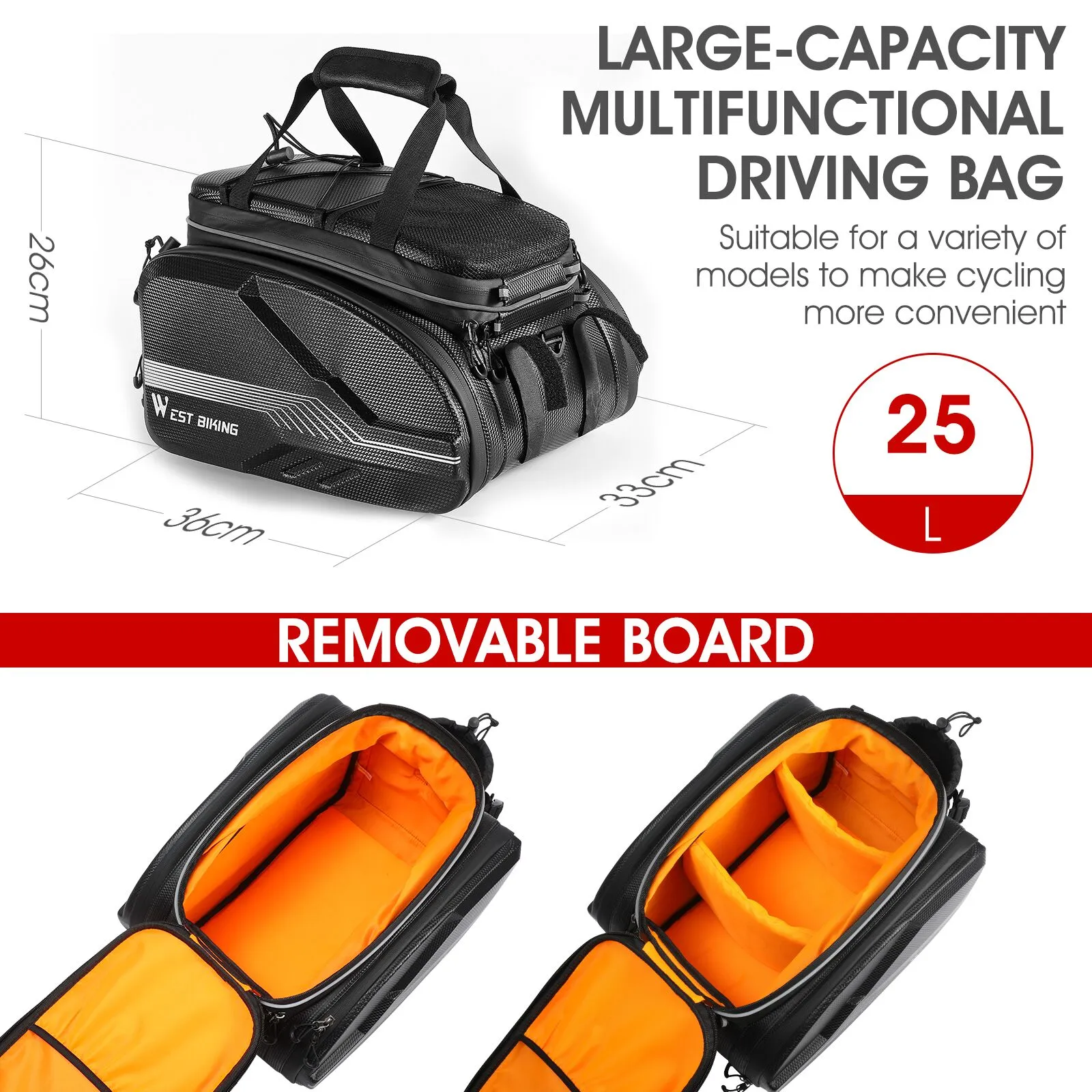 Save Big on Bulk Bike Pannier Bag Waterproof WEST BIKING Quality EVA Hard  Shell Bike Bag Waterproof MTB Road Bicycle Trunk Seat Bag Large Capacity