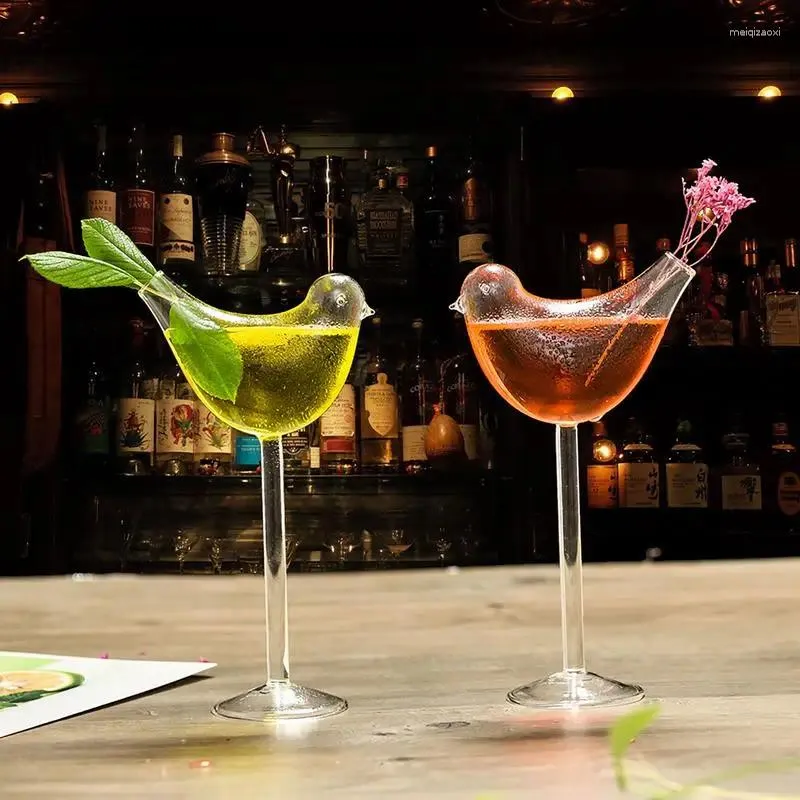 Verres à vin Créative Bird Cocktail Verre Transparent Gobelet Juice tasse pour le bar de mariage Bar Nightclub Daily Supplies 150ml