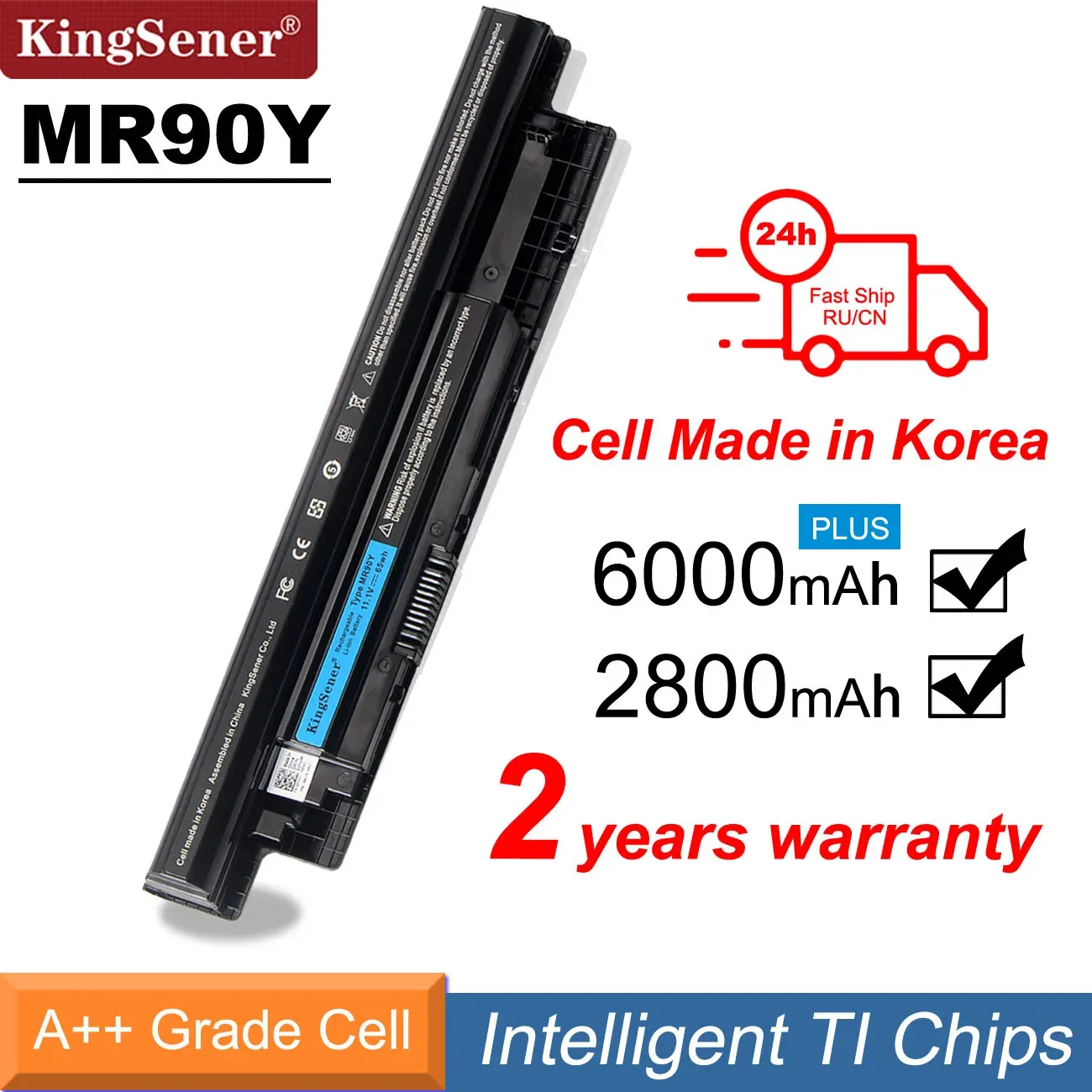 Batteries Kingsenener Korea Cell XCMRD MR90Y Bateria de laptop para Dell Inspiron 3421 3721 5421 5521 5721 3521 5537