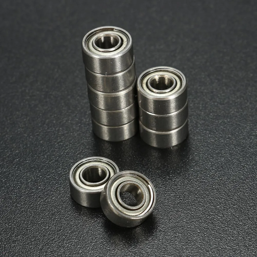 10pcs/setミニチュア684zz 693zz 6700zzボールベアリングモータークアッドコプターローラーベアリングスチール10x19x5mm