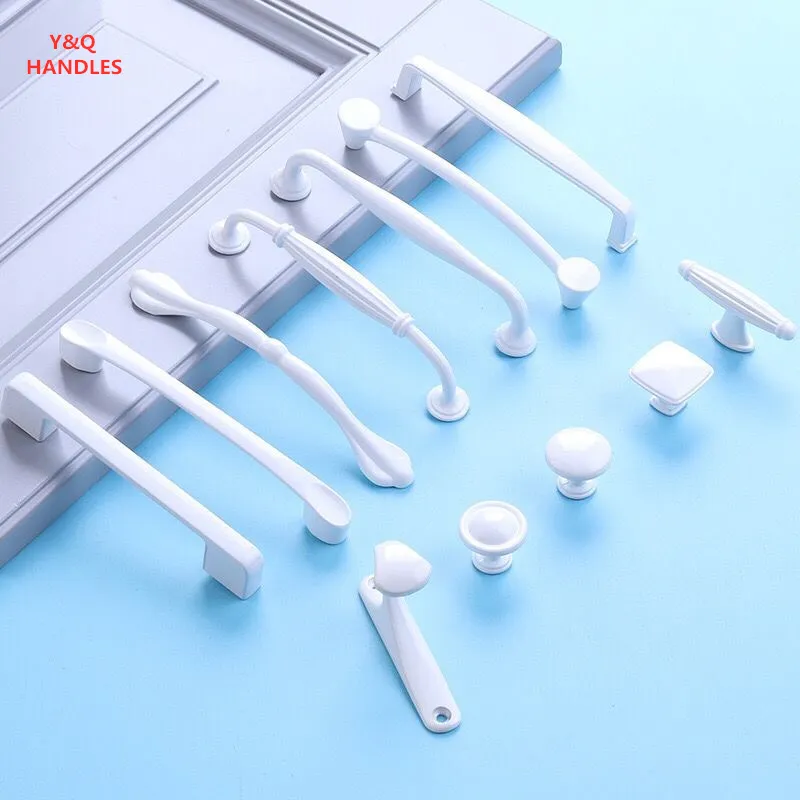 Handles Drawer Cabinet Furniture Kitchen Handles for Cabinet Knob Door Drawer Furniture Kitchen Knob White Modern Simplicity