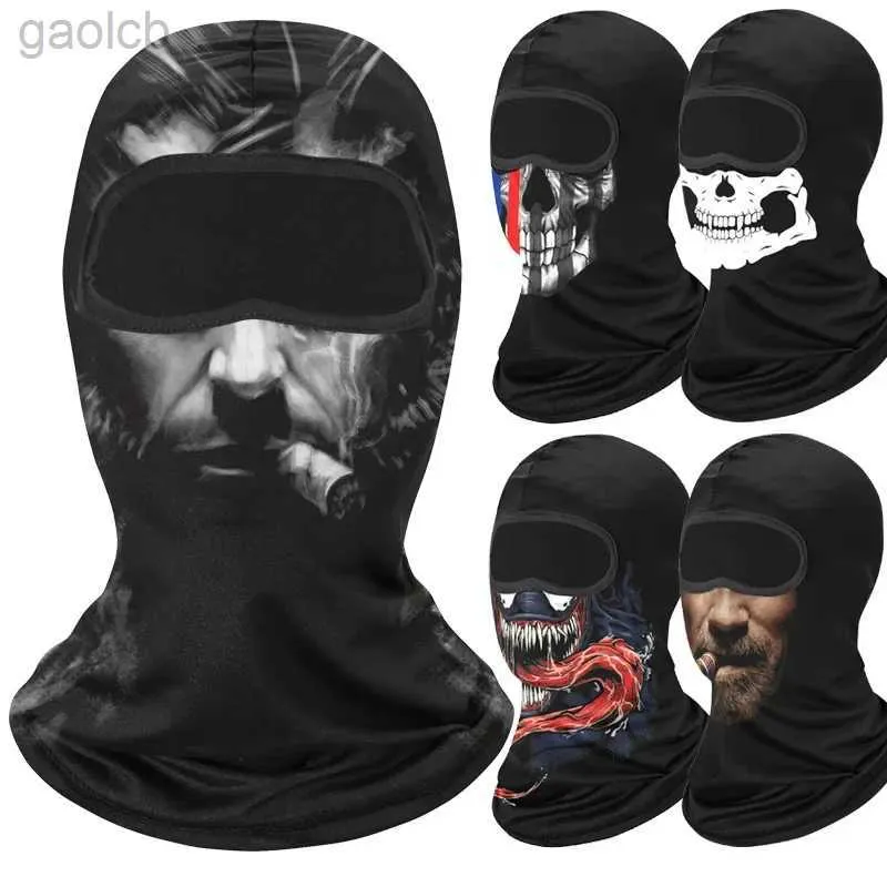 Fashion Face Masks Neck Gaiter 3D Print Venom Balaclava Skull Full Face Mask Hiking Scarf Bandana Neck Gaiter Kominiarka Motorcycle Riding Face Cover 240410