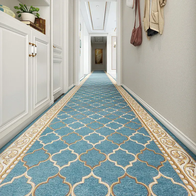 Simple Long Corridor Alfombra Hotel pasillo Alaborilla alfombra de la oficina en el hogar alfombra de la alfombra del dormitorio del piso del piso del piso
