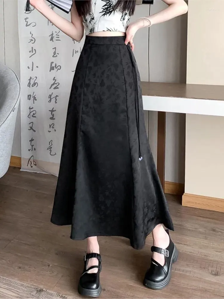 DHgate.com:Vintage Chinese Style High-Waisted A-Line Ruffle