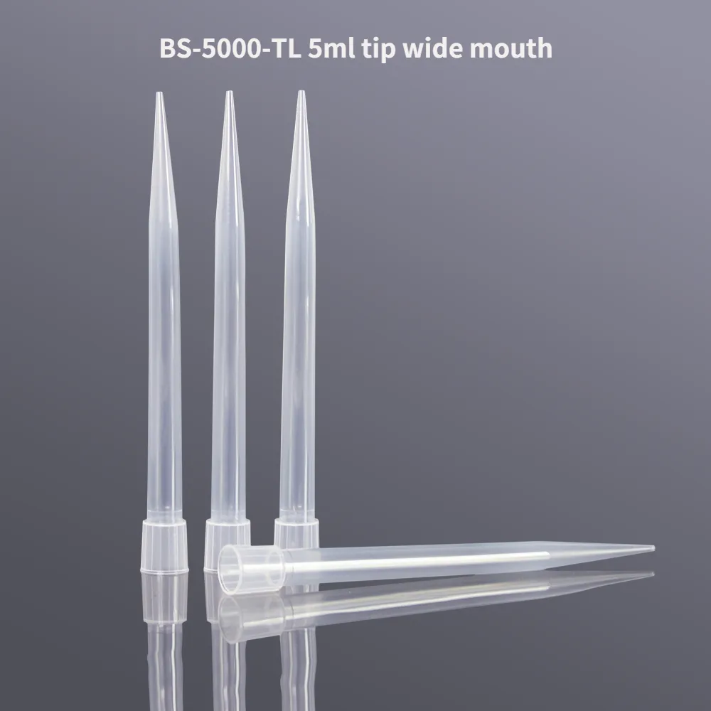 Biosharp 50 Pcs 5ml Wide Mouth Pipette Tips Lab Pipette Tips Sterile Reagent Tube Laboratory Equipment Dropper Chool Supplies