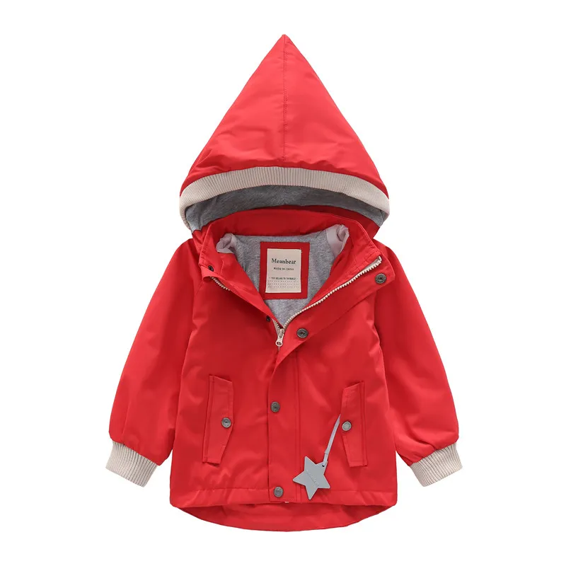 Baby und Mädchen Jungen einfache mit Wasserpoart ausgekleidete Kapuze-Zip-Jacken Schulkinder Trackschichten Kinder-Outfit Tops Windbreaker 2-11yr