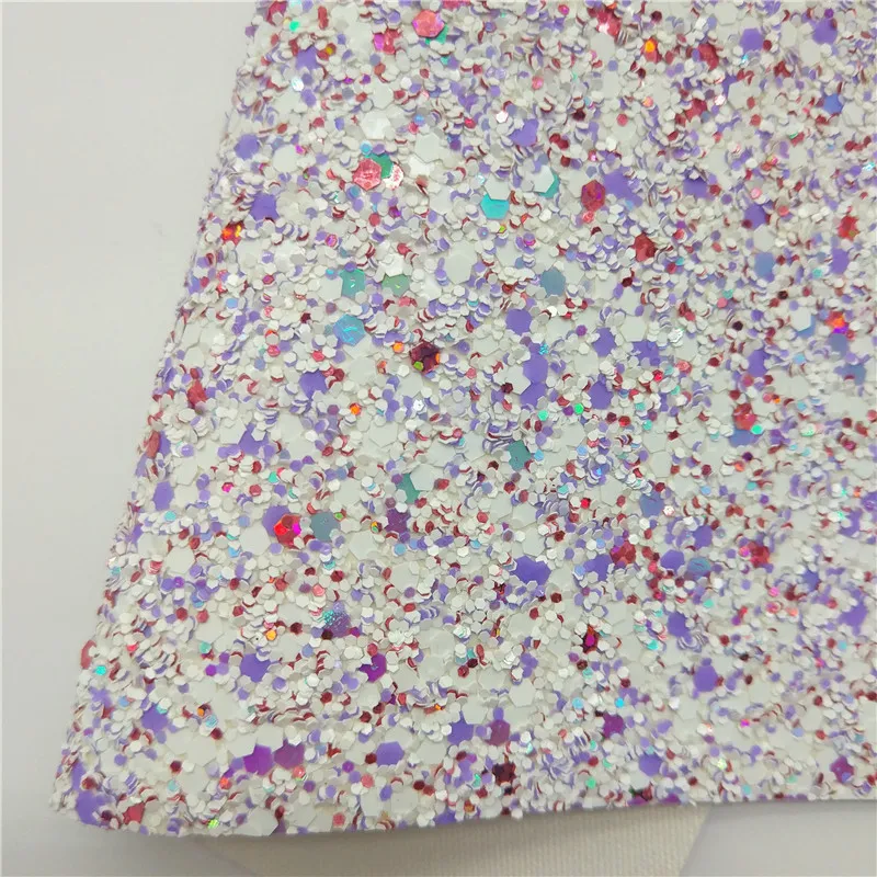 Couro de glitter roxo, hidromassagem com folha de couro de vinil de vinil estampada de couro de couro de couro falso para couro sintético para DIY 21x29cm Q332