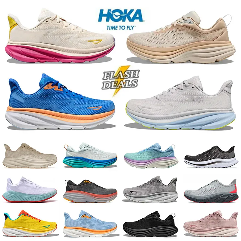 Men Running Shoes hok Clifton 9 Bondi 8 hokah Women Designer Mafate Speed 4 Outdoor Sneakers hokka Mist Haze Shifting Sand Carbon X3 Trainers Casual Shoes