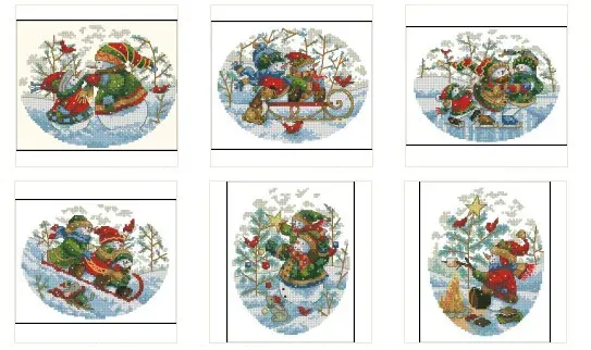 Amishop topkwaliteit mooie getelde kruissteek set sneeuwman sneeuwman ornament kerstboom ornamenten sneeuwman slee dim 0882