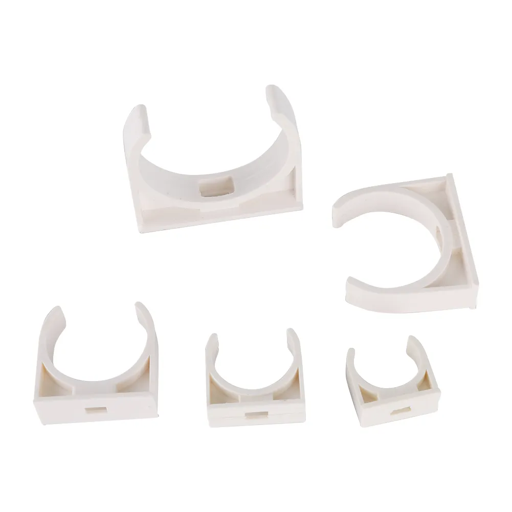 PVC Water Pipe Clamp Clips Holder Fit for Outer Diameter 20/25/32/40/50mm Tube Hose Hanger Supporter Plumbing Pipe Fittings 