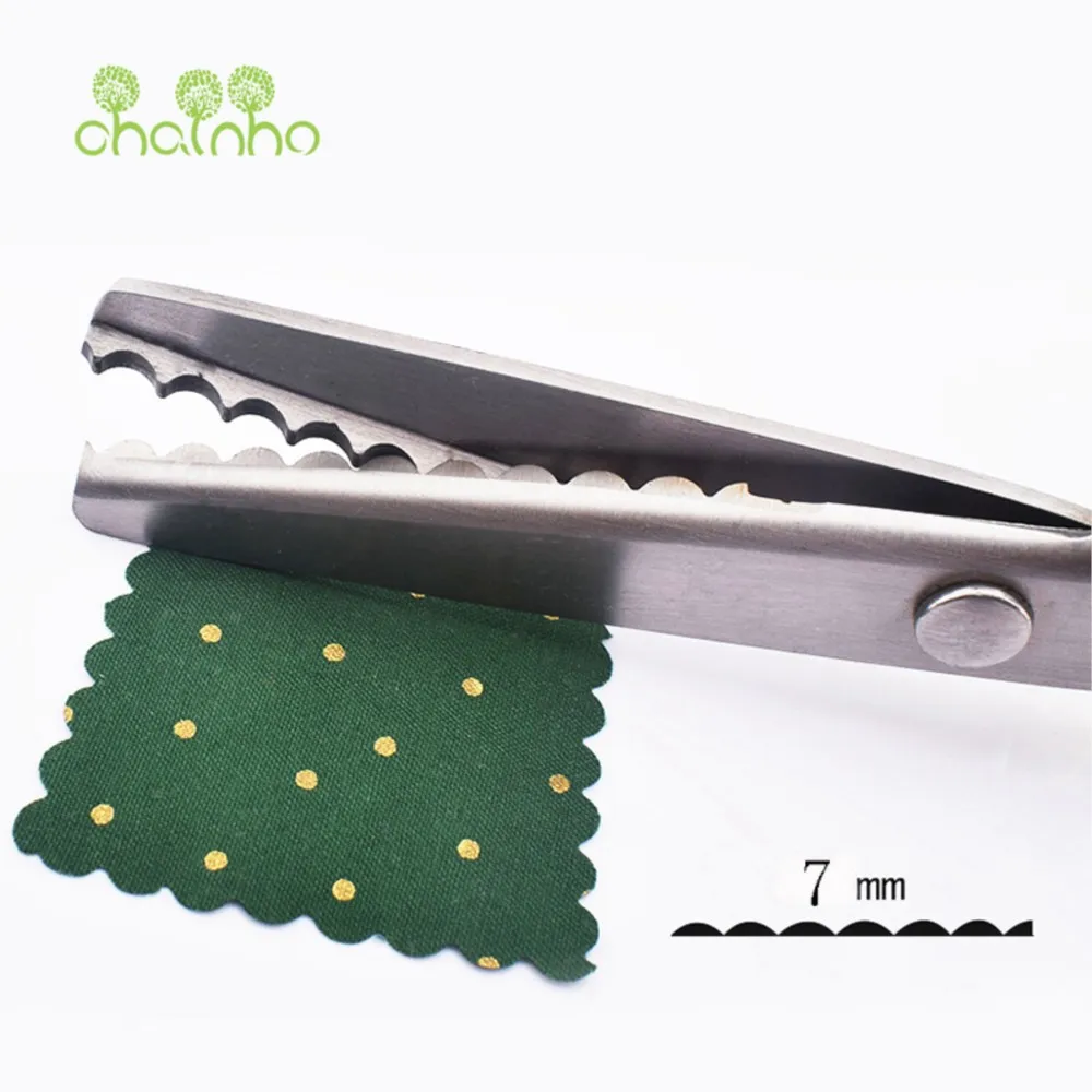 Round Shape Scissors Zigzag and Wavy Shape Sewing Tailor Scissors, Boxed Round & Sawtooth ...