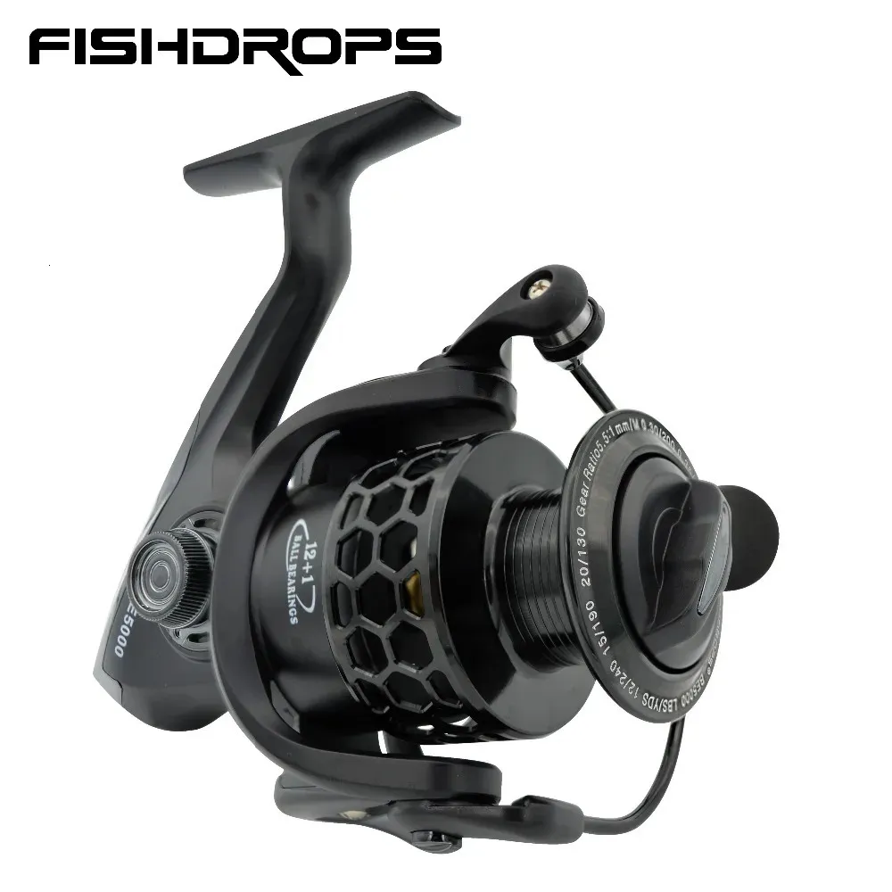 Fishdrops Fishing Bolething girating Reel 12BB água salgada Pesca tamanho 10007000 Bobina de roda 240408