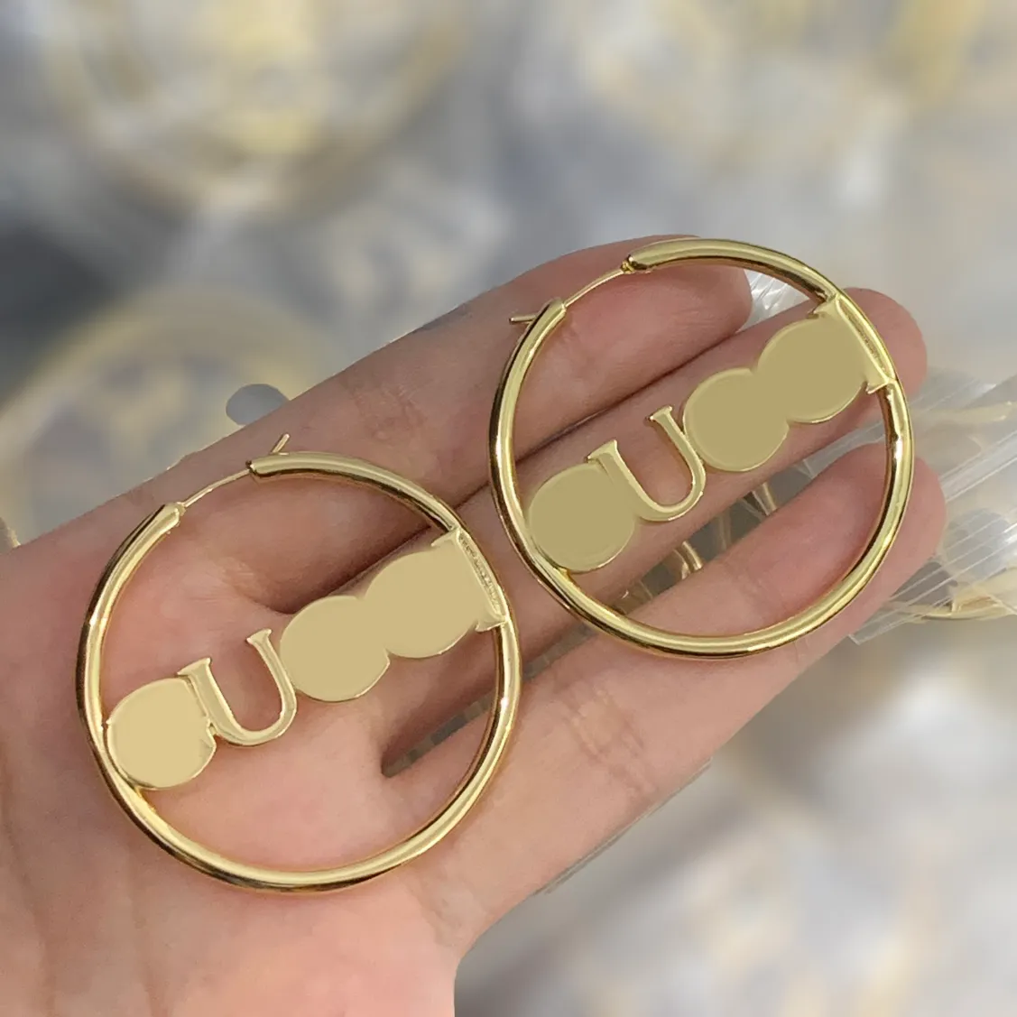 Designer Schmuck Arette Klassiker g Buchstaben Gold Ohrring Mode Womens Herren Ohrschuh Luxus -Hoop -Ohrringe Hochzeitsgeschenke CSD2404102