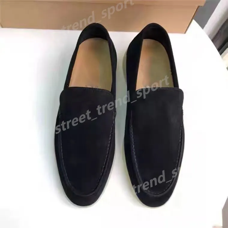 LP Couples shoes Summer Walk Charms embellished suede Moccasins loafers Genuine leather casual flats men Luxury Designers flat Dress shoe factory footwear P41