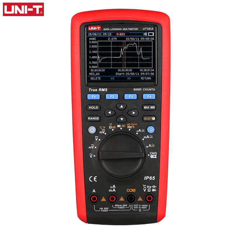wholesale UNI-T UT181A True RMS Auto Range Multimeter IP65 Industrial DMM 60000 Count PC Software Capacitance Temperature Resistance Meter