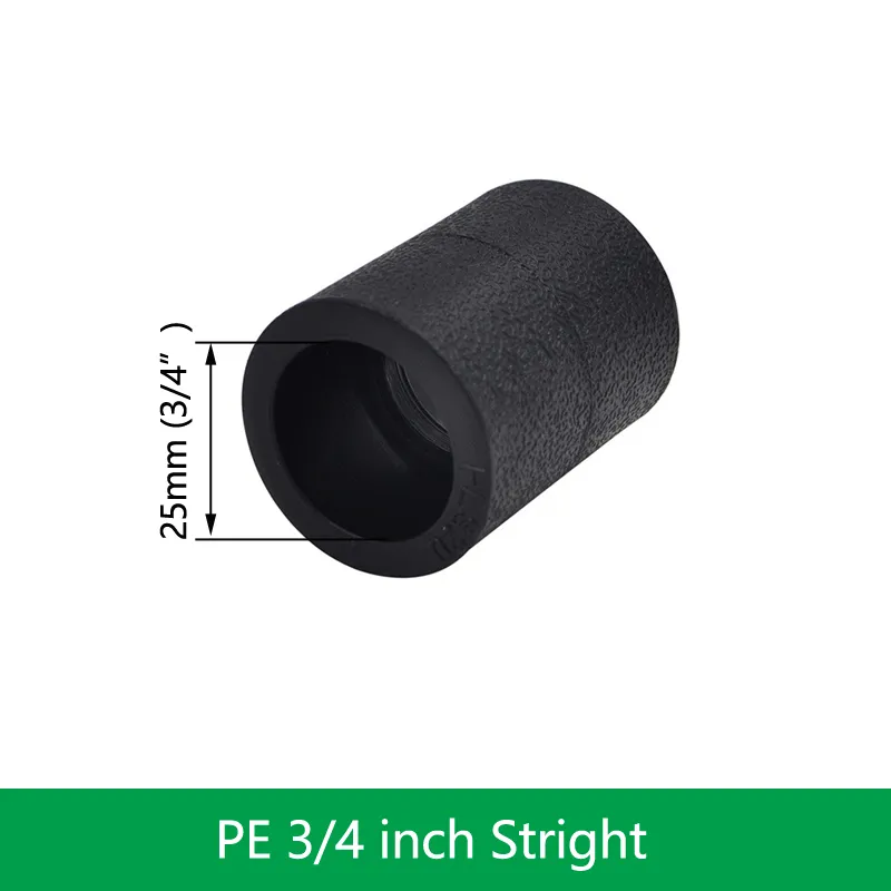 1 pcs I raccordi per tubi del connettore PE 20mm 25mm 25 mm 32 mm Tubo d'acqua Diretto 1/2 "3/4" 1 "Fila Quick Connect Living Live