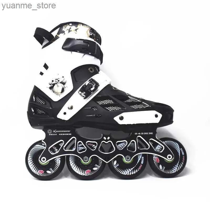 Встроенные роликовые коньки 4 колеса встроенные коньки обувь алюминиевый сплав 243 мм рама 4x80 мм роликовые коньки Патины детей взрослые гипер +G Grip Slalom Sneaker Y240410