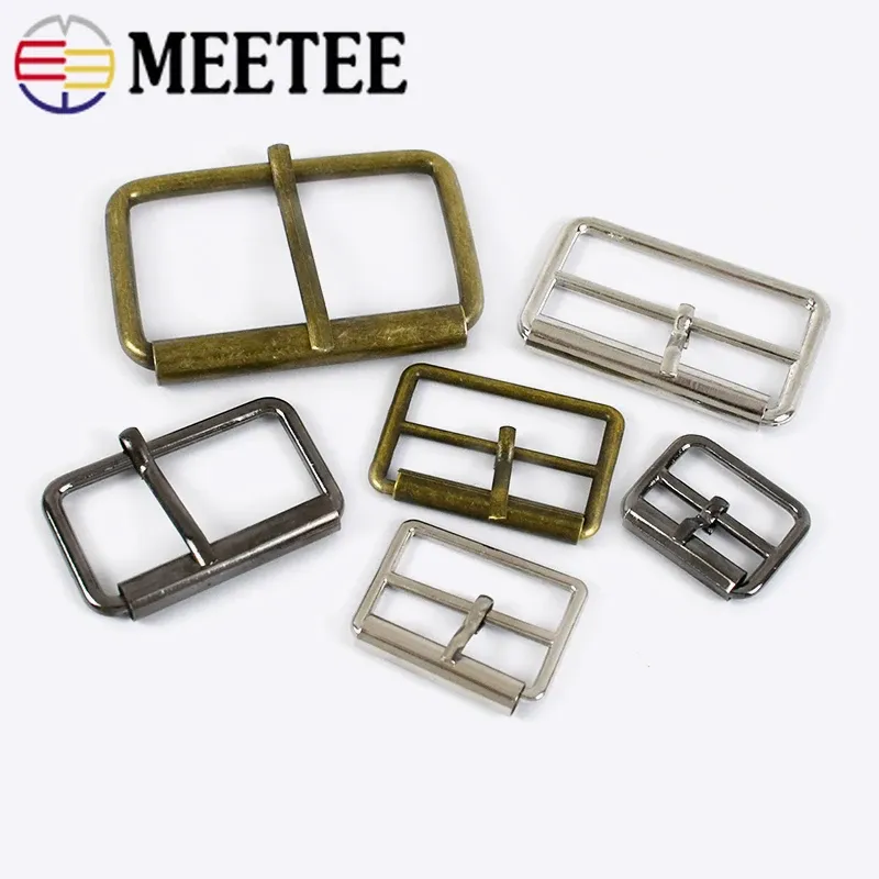 5pcs 20-50 mm Metallgürtelschnalle Ring Ring Tri-Gilde Pin Schnallen für Beutelstreifen Rechteck einstellen Rollenverschluss DIY Sewesszubehör