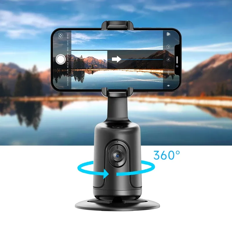 Gimbals Auto Tracking Phone Holder Auto Face Tracking 360 Rotation Fast Face AI Shooting Selfie Stick Gimbal camera For Live Video