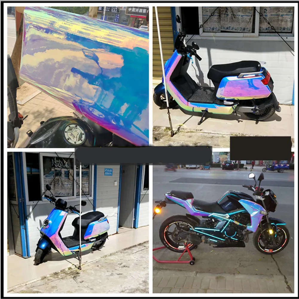 Rainbow Iridescence Chrome Vinyl Graphics For Cars Sheet 60cm X 135cm Laser Plated Vinyl Wrap Film For Car Styling And Motorcycle Use From Ddmyfriend 30.42 DHgate.Com