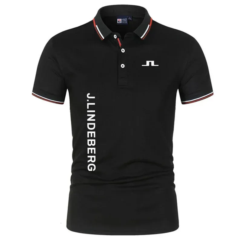 빈티지 폴로 셔츠 J Lindeberg Golfer S4XL Short Sleeve T 남자 코믹 골프 탑 240401