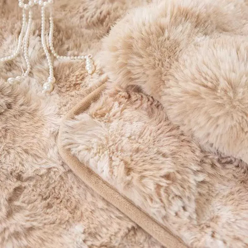 Couvertures épaissis le couvercle de canapé en peluche de lapin pour le salon Sofa d'hiver chaud chaude serviette universelle canapé canapé-glis