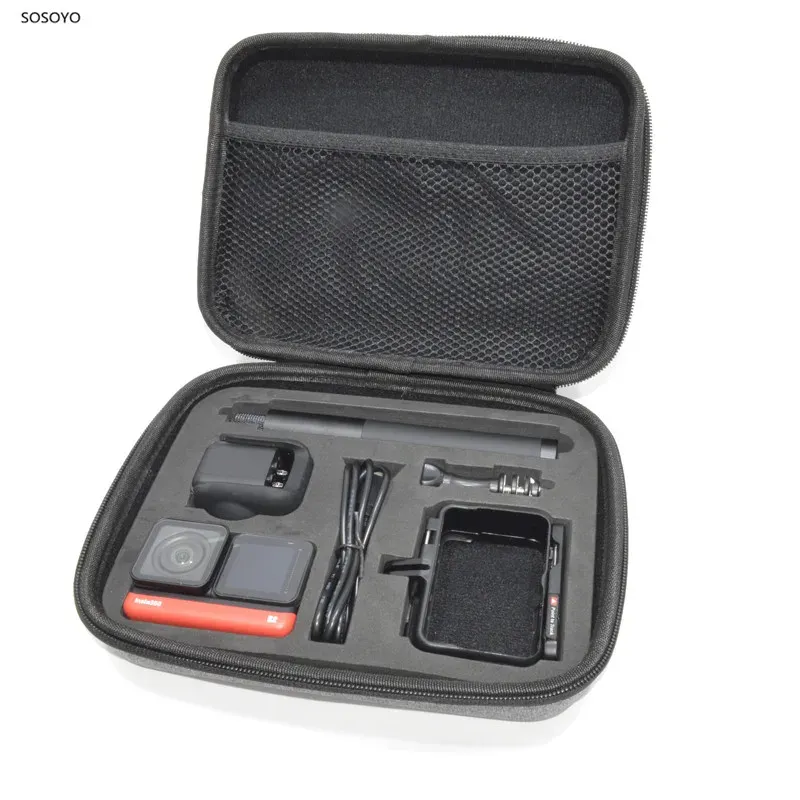 Acessórios que transportam caixa de armazenamento portátil Bolsa de proteção contra bolsa de choques à prova de choque para Insta360 One R 4K Sports Camera Accessories