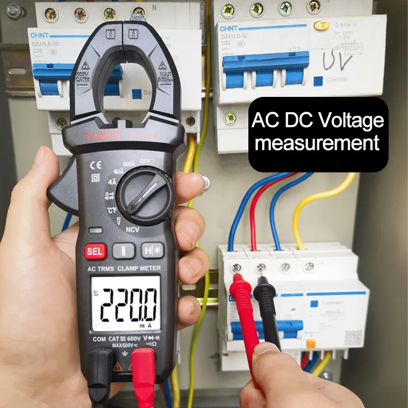 digital multimeter Amperometric Clamp with Big Screen, AC Voltage and ...