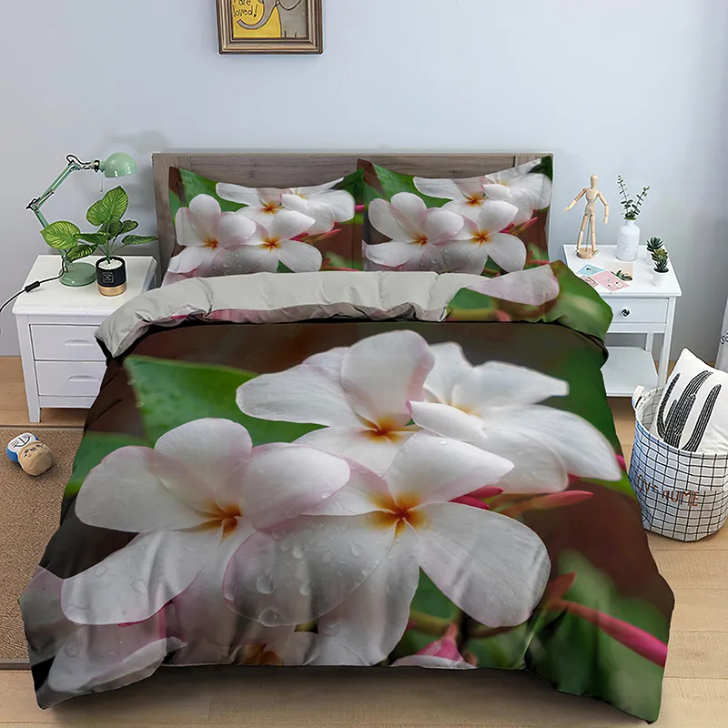 Floral Printed Bedding Set 2/3 PCS Luxury Full Queen King Size Duvet Cover Set Pillowcase Quilt Cover Home Textile