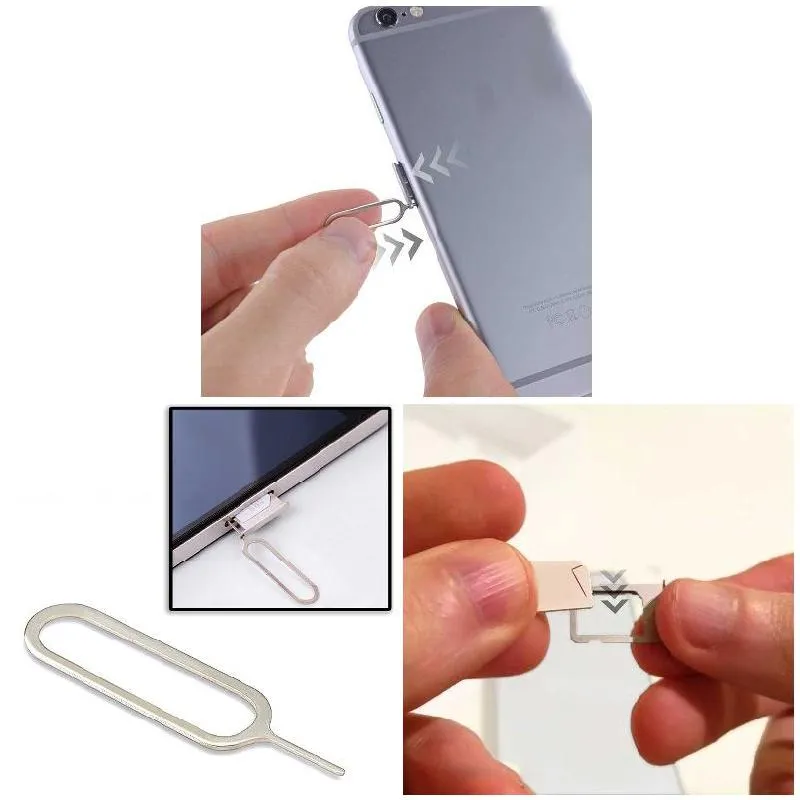 Phone SIM Tray Opener 100-Pack SIM Card Ejector Pins - Universal Tool ...
