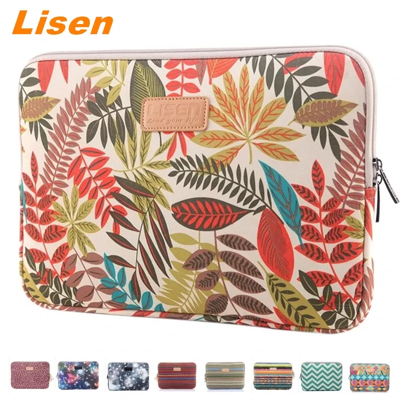 Casos Brand Lisen Laptop Bag 11 ", 12", 13 ", 14", 15 ", 15,6 polegadas, capa de capa à prova d'água para MacBook Notebook Air Pro 13.3", Dropship