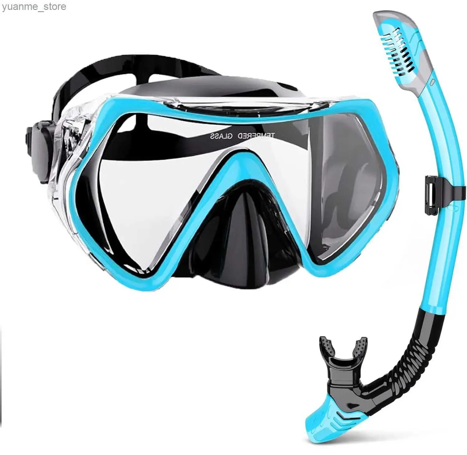 Duikmaskers Professioneel duikmasker Duikmasker Duikpak Adult Silicone Skiing Pak Anti Fog Goggles Zwemapparatuur Y240410