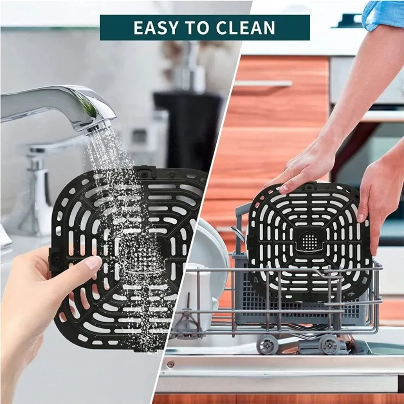 Fryers Home Steamer Rack Non Stick Ersättare Parts Diskmaskin Safe Universal Air Fryer Grill Pan Tray för Instant Vortex Dropshipping