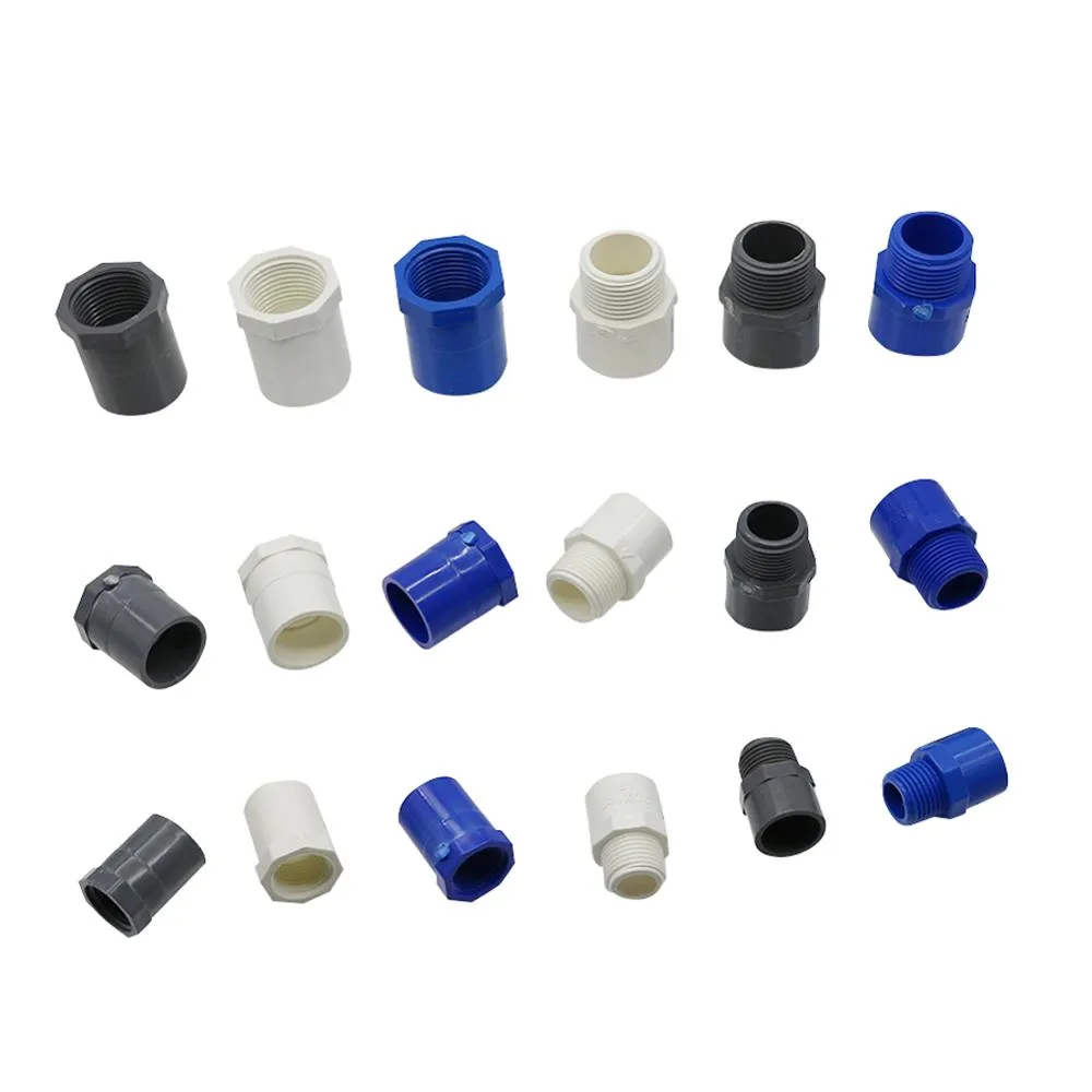 1/2" 3/4" 1" Female/Male Thread to Inner Diameter 20/25/32mm PVC Connector Water Pipe Fitting PVC Hose Repair Adapter BSP Thread