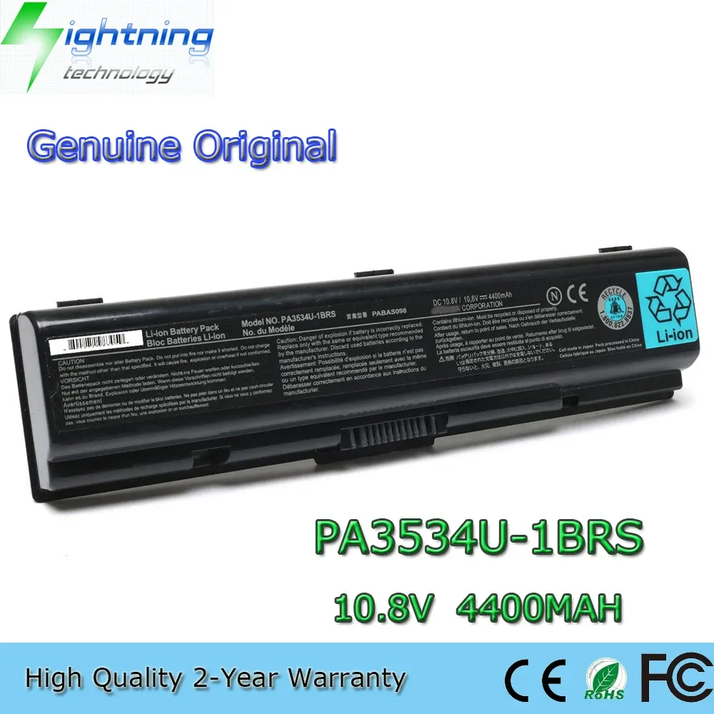 Batteries New Genuine Original PA3534U1BRS 10.8V 4400Mah Laptop Battery for Toshiba Satellite A200 A205 A210 A215 A300 L455