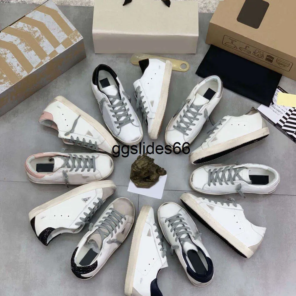 Sneakers Superstar Doold Sports Goldenlys Gooseity Buty moda mężczyźni kobiety gwiazda kulowa swoboda biała skórzana płaska jakość luksusowego brudnego buta