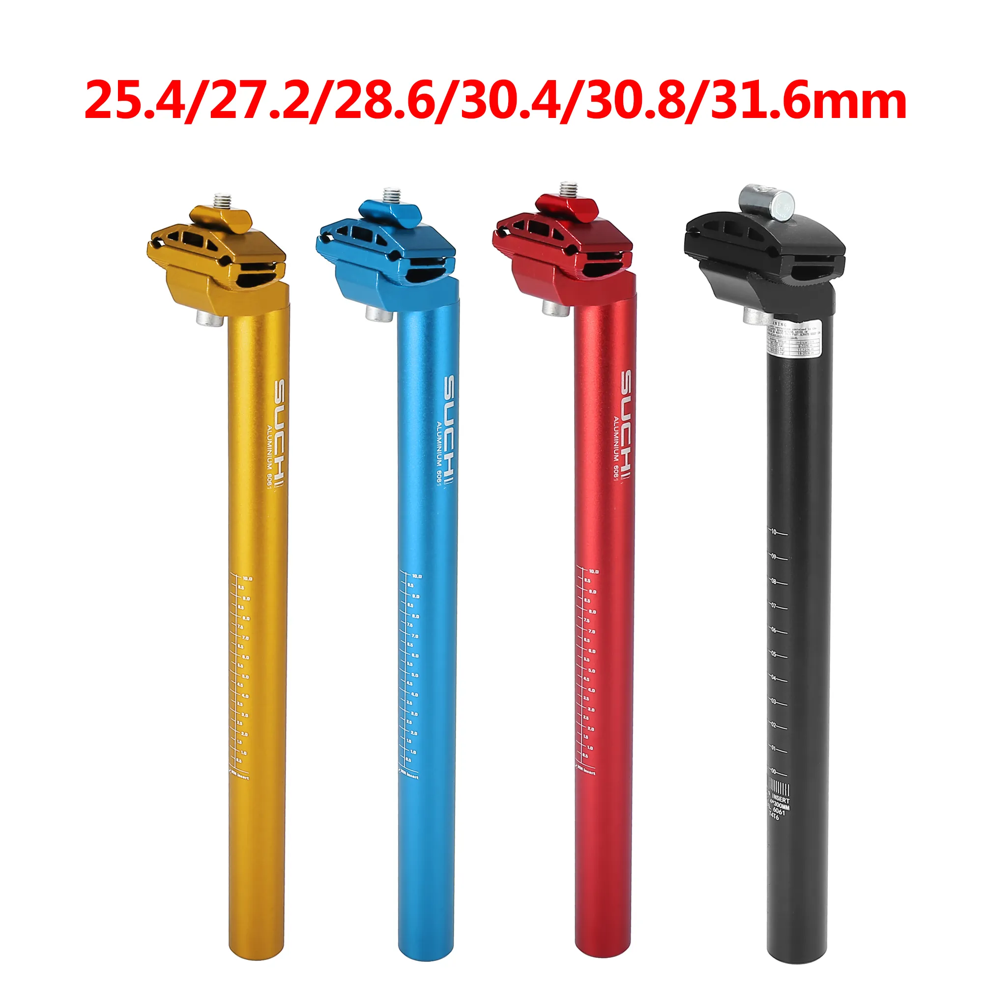 X AutoHaux Universal Bicycle for Seatpost الألومنيوم سبيكة قابلة للتعديل مع المشبك 25.4/27.2/28.6/30.4/30.8/31.6 ملم